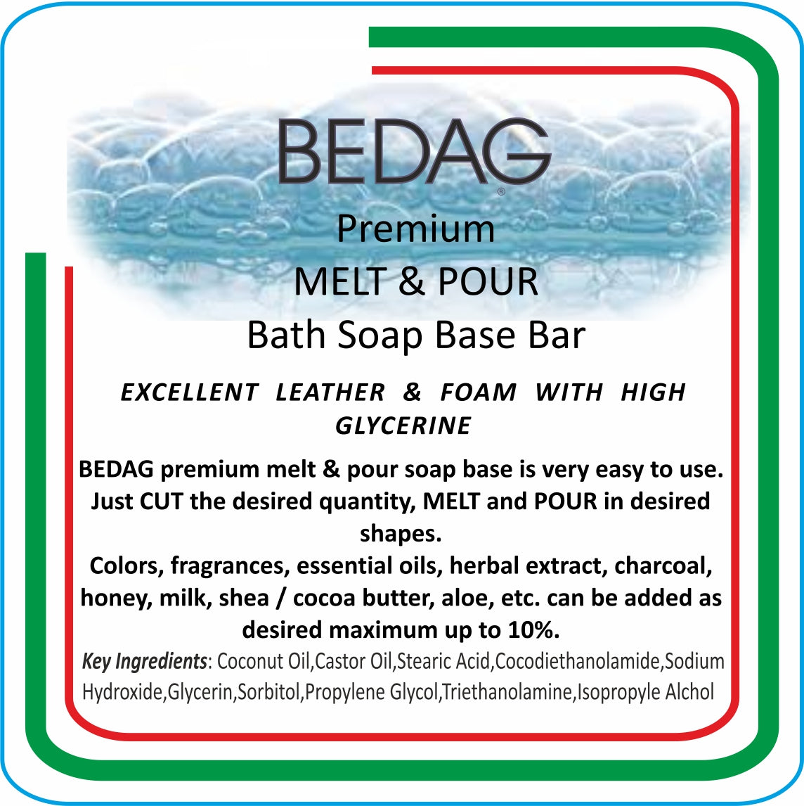 1kg Melt and Pour Soap Base for DIY Handmade Soap Making – BEDAG Skin DIY